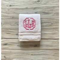 Monogram Towel, Beach Bath Dorm Towel, Monogram, Grad Gift, Wedding Gift | Etsy (US)