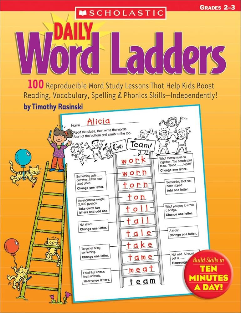 Daily Word Ladders: Grades 2-3: 100 Reproducible Word Study Lessons That Help Kids Boost Reading,... | Amazon (US)