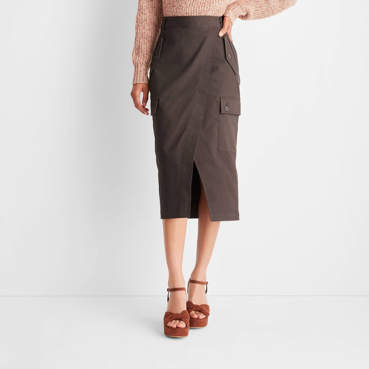 Women's Cargo Wrap Midi Skirt - Future Collective™ with Reese Blutstein | Target