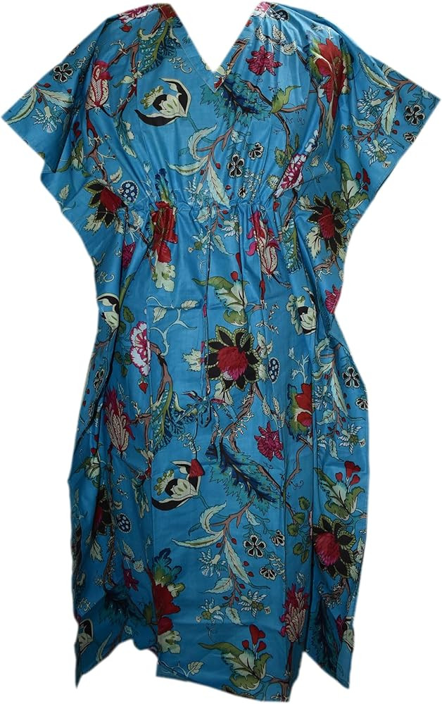KRAAFTY Long Kaftan Cotton Dress for Women, Loose Wear for Beaches Loungewear Office Outfit Summe... | Amazon (US)