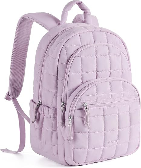 BAGSMART College Laptop Backpack, Travel Backpack for Women, Quilted Casual Daypack, Water-Resist... | Amazon (US)