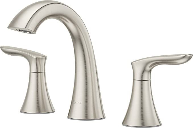 Pfister Weller LG49WR0K Widespread Bath Faucet, Brushed Nickel Finish | Amazon (US)