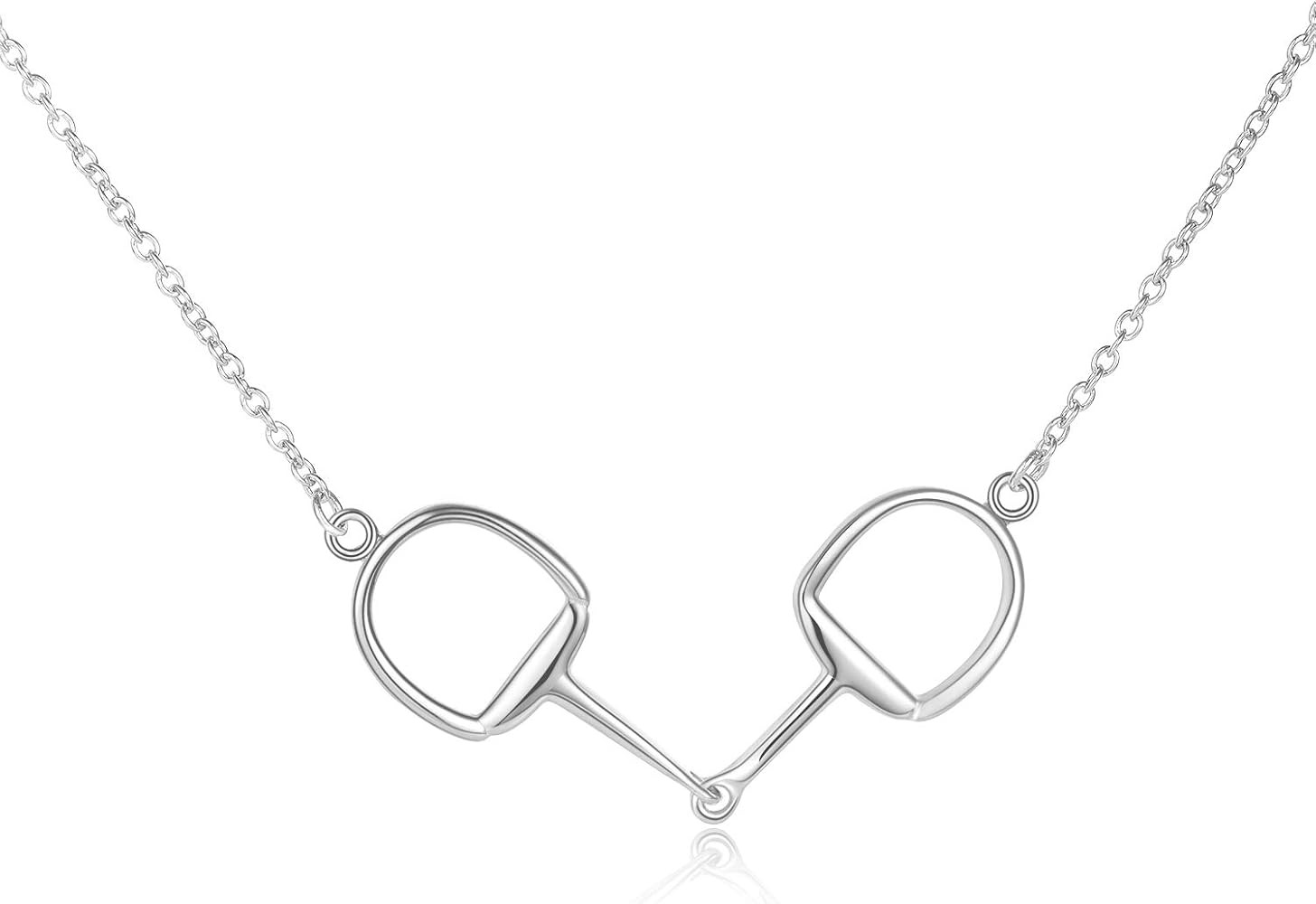 Horse Gift Jewelry 925 Sterling Silver Horse Snaffle Pendant Necklace Horse Gift for Women Girls | Amazon (US)