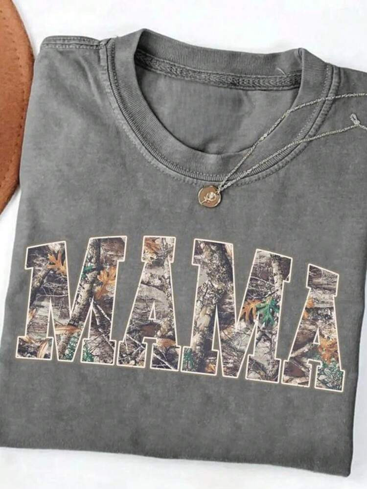 Camo Mama Graphic Tee |   Oversized Retro Hunting Mama Country Shirt | SHEIN