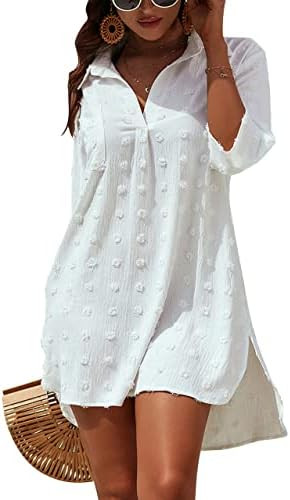 Blooming Jelly Womens Swimsuit Coverups White Chiffon Bathing Suit Cover Up Bikini Swimwear Beach... | Amazon (US)