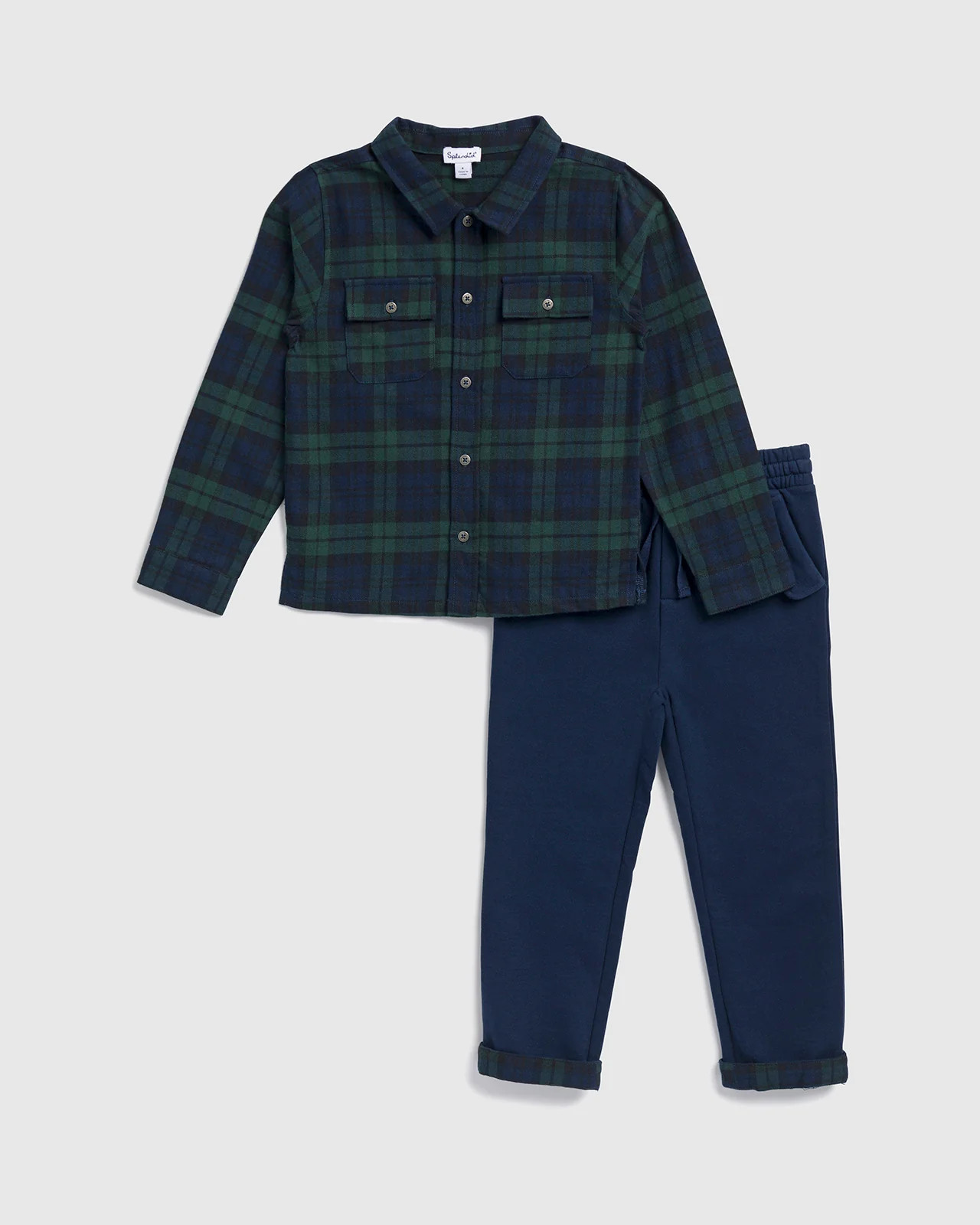 Toddler Boy Hunter Plaid Flannel Set | Splendid