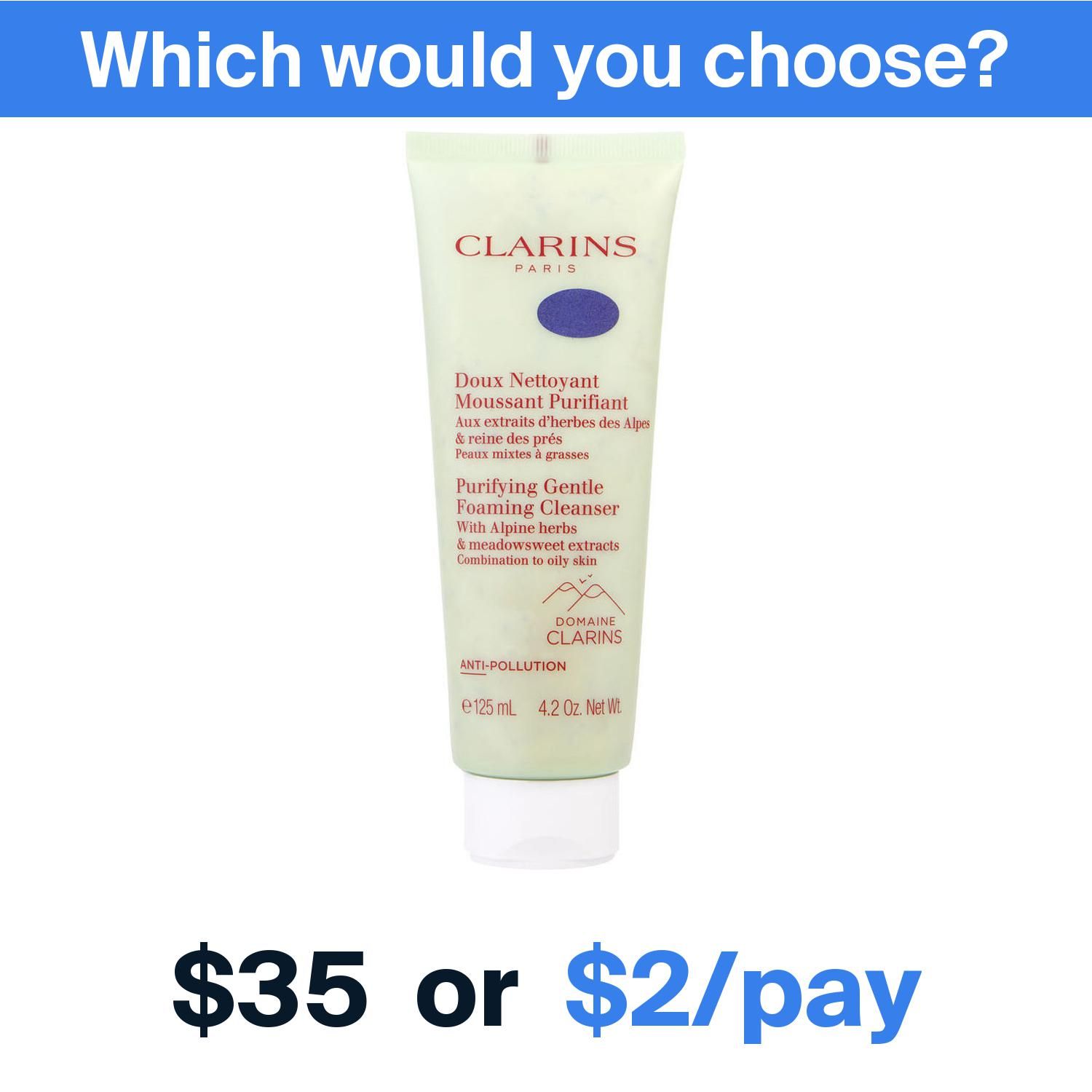 Clarins - Purifying Gentle Foaming Cleanser with Alpine Herbs & Meadowsweet Extracts - 4.2oz | Perpay
