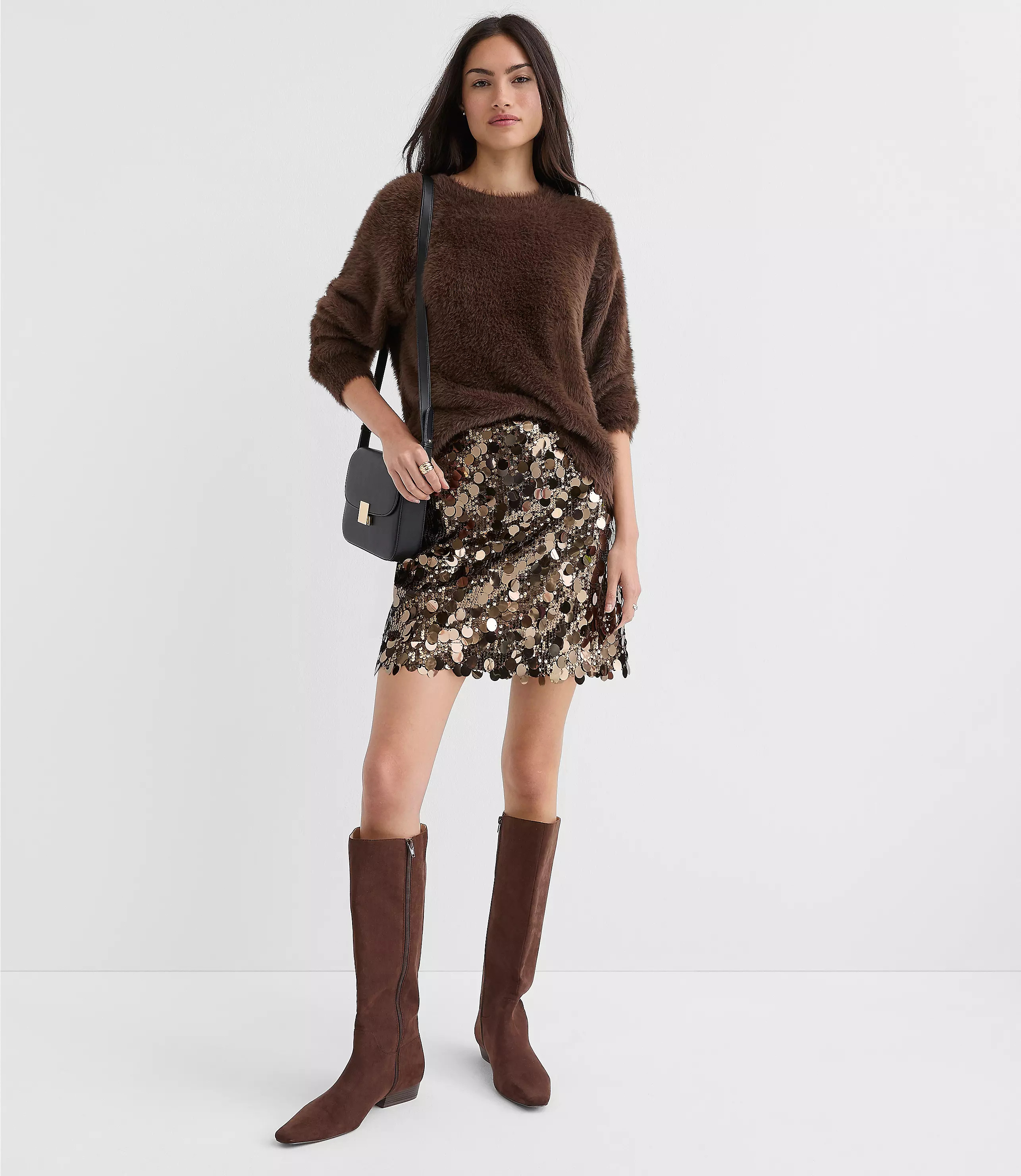 Petite Sequin Mini Skirt | LOFT