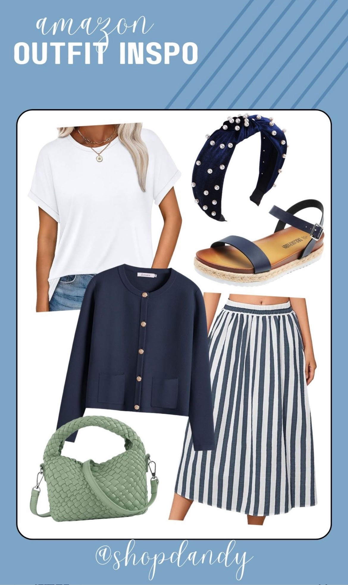 Coastal outfit inspo. Loving this easy but elevated look. All from Amazon! 

Amazon, outfit inspo, summer outfit, teacher outfit, maxi skirt, shop dandy

#LTKFindsUnder50 #LTKStyleTip #LTKWorkwear