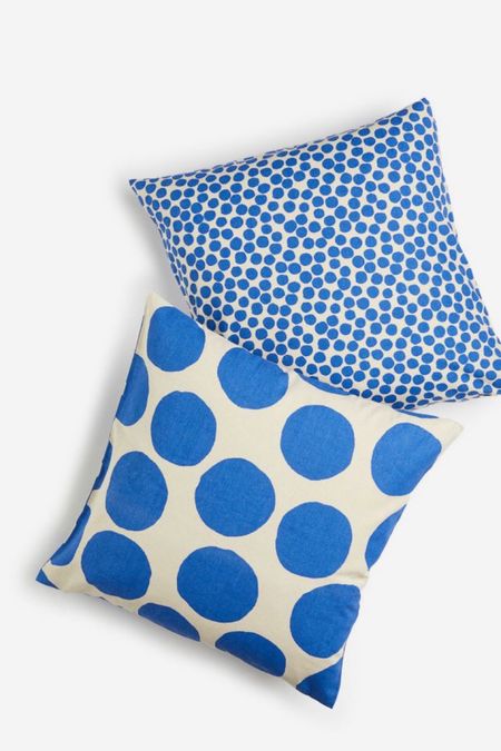 Set of cushion covers in cotton canvas with a blue dotted printed pattern to brighten any room 


#LTKunder50 #LTKSeasonal #LTKhome