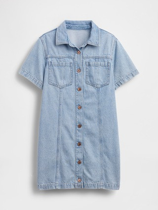 UltraSoft Denim Mini Shirtdress | Gap (US)