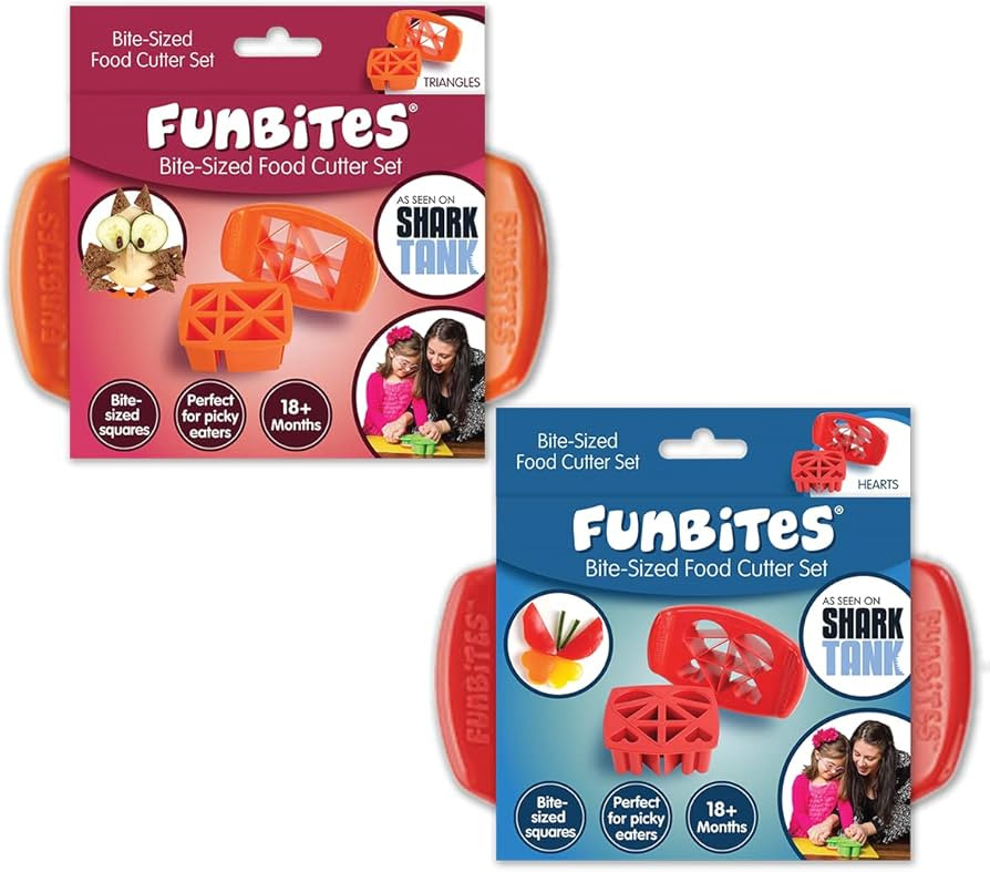 Food Cutter Set, Orange Triangles, Red Hearts | Amazon (US)