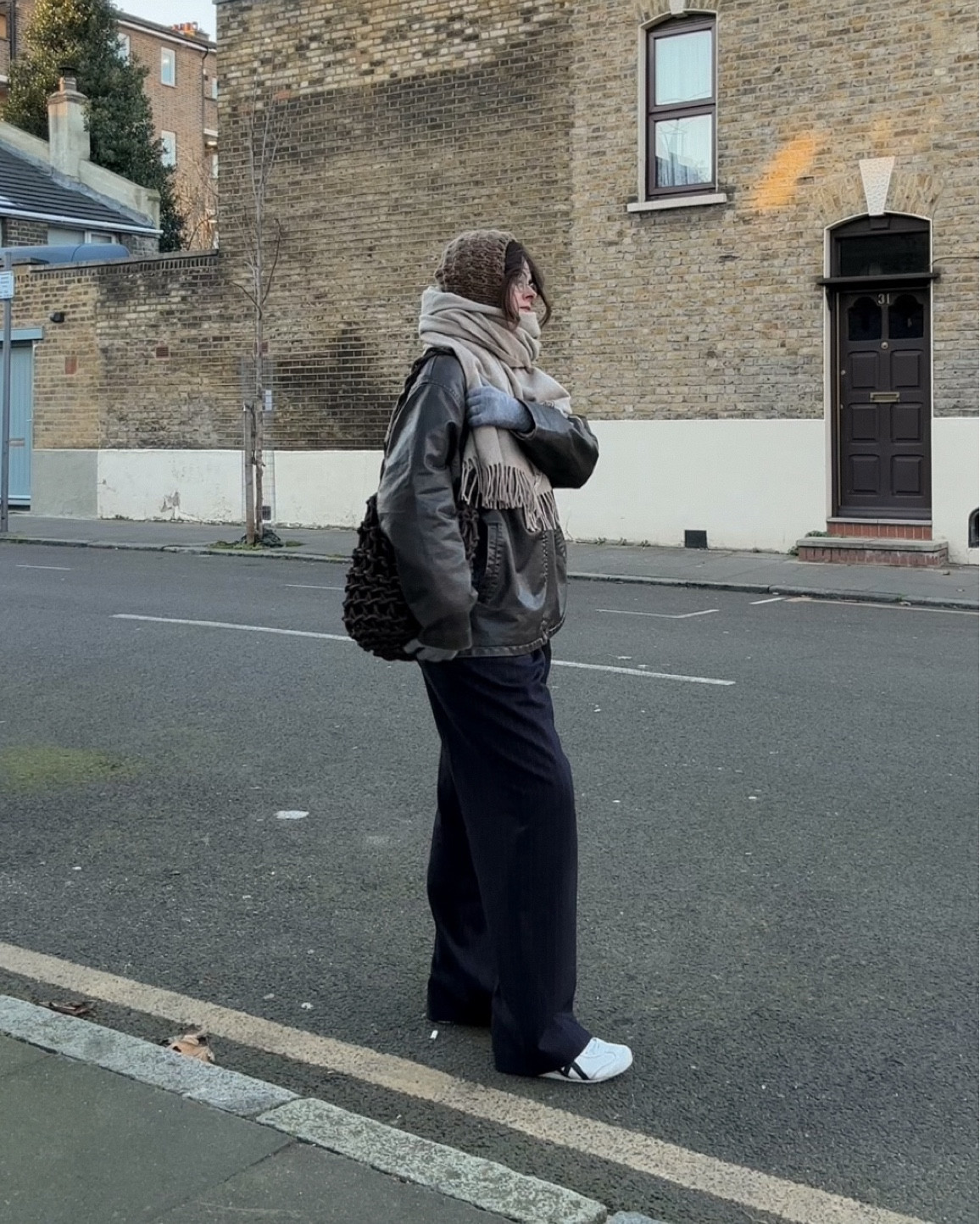 Acne studios scarf, Alienina bag, peachy den trousers, Onitsuka tiger leather trainers, UO jacket and my friend knitted me the hood ☕️

#LTKuk #LTKwinter