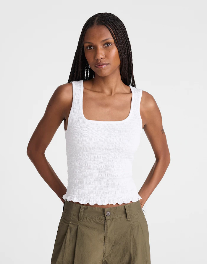 Smocked Scoopneck Tank | Madewell