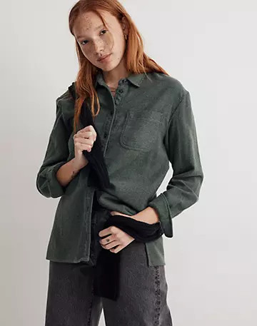 Oversized Ex-Boyfriend Shirt in Flannel: Seamed Edition | Madewell