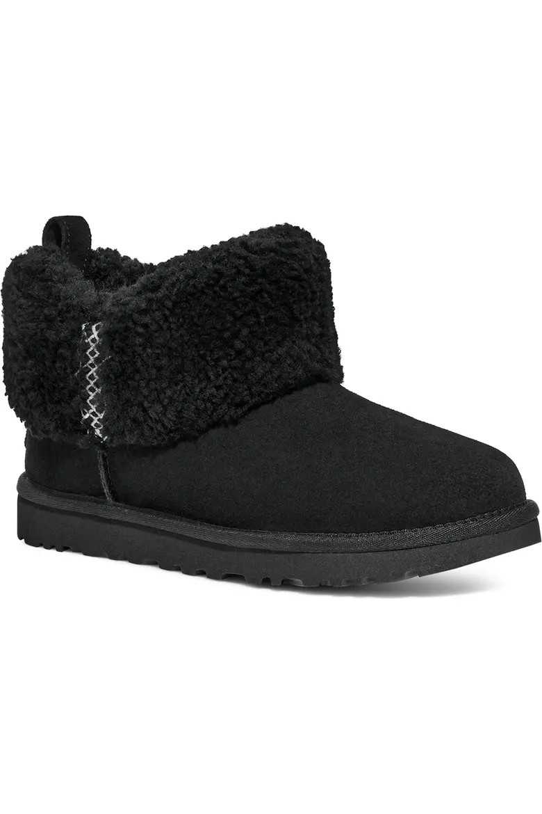 Ultra Mini Braid Genuine Shearling Bootie (Women) | Nordstrom | Nordstrom