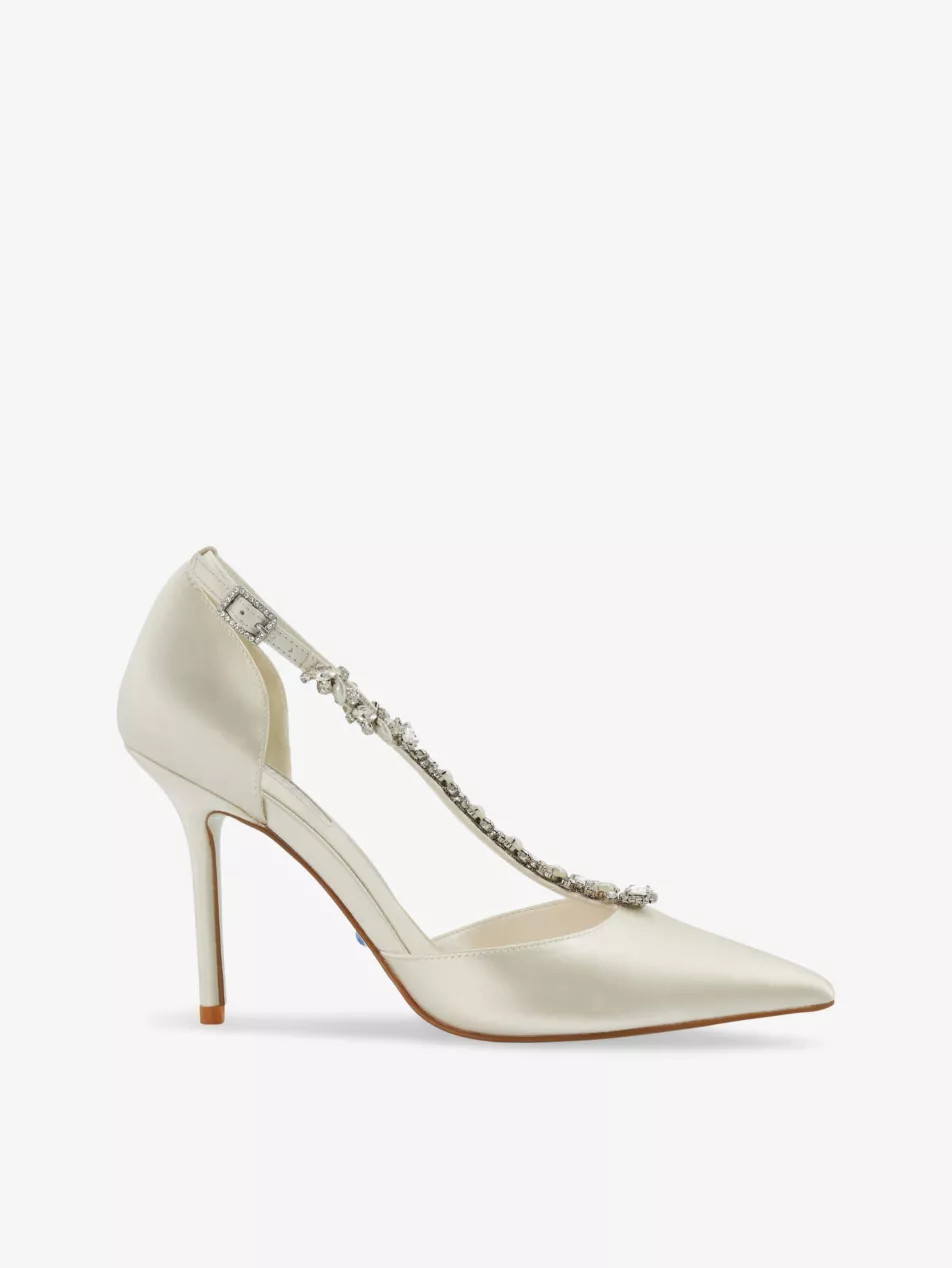 Bridal Devotional satin heeled courts | Selfridges