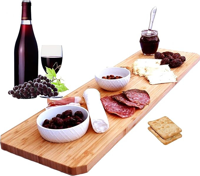 Bamboo Home Life Extra Large Cheese Board Platter - 30 Inch Long Charcuterie Board Includes Hole ... | Amazon (US)