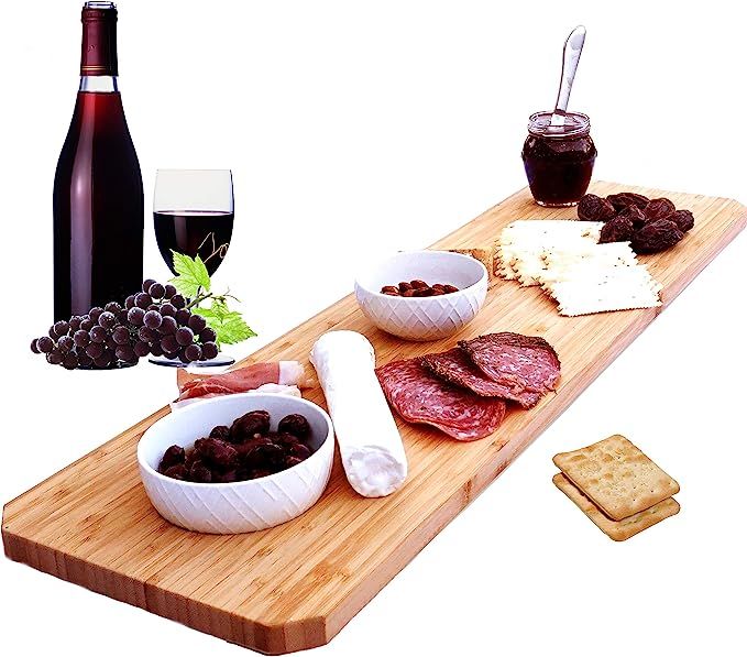 Bamboo Home Life Extra Large Cheese Board Platter - 30 Inch Long Charcuterie Board Includes Hole ... | Amazon (US)