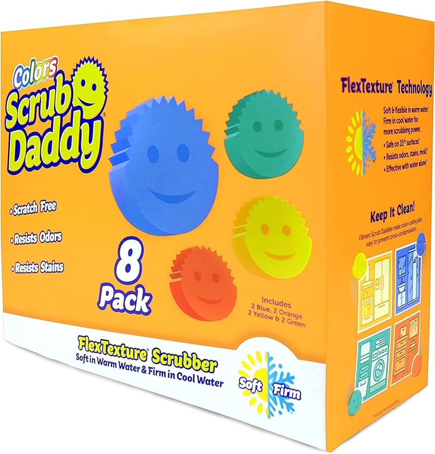 Scrub Daddy Sponges Set - Variety Colors - Scratch-Free Multipurpose Dish Sponge - BPA Free & Mad... | Amazon (US)