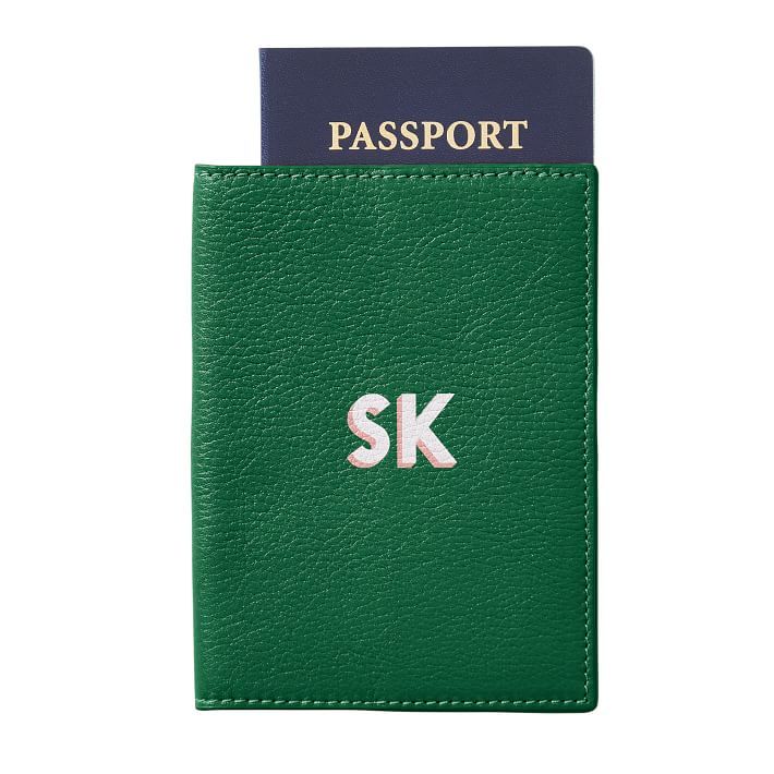 Leather Passport Case, Shadow Printed | Mark and Graham