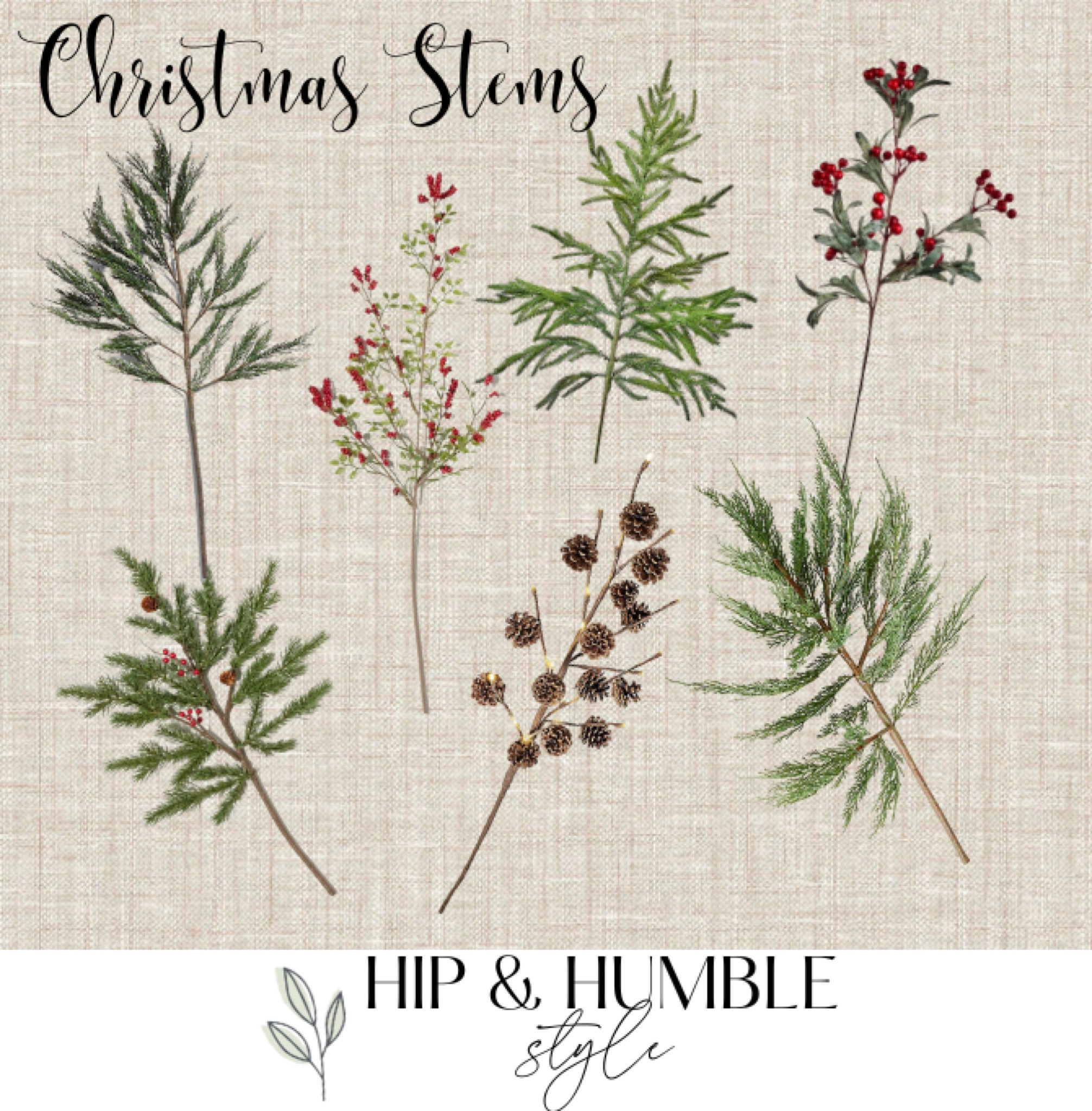 Beautiful Christmas greenery stems that are realistic and perfect for holiday arrangements, centerpieces and more

#LTKSeasonal #LTKHoliday #LTKhome