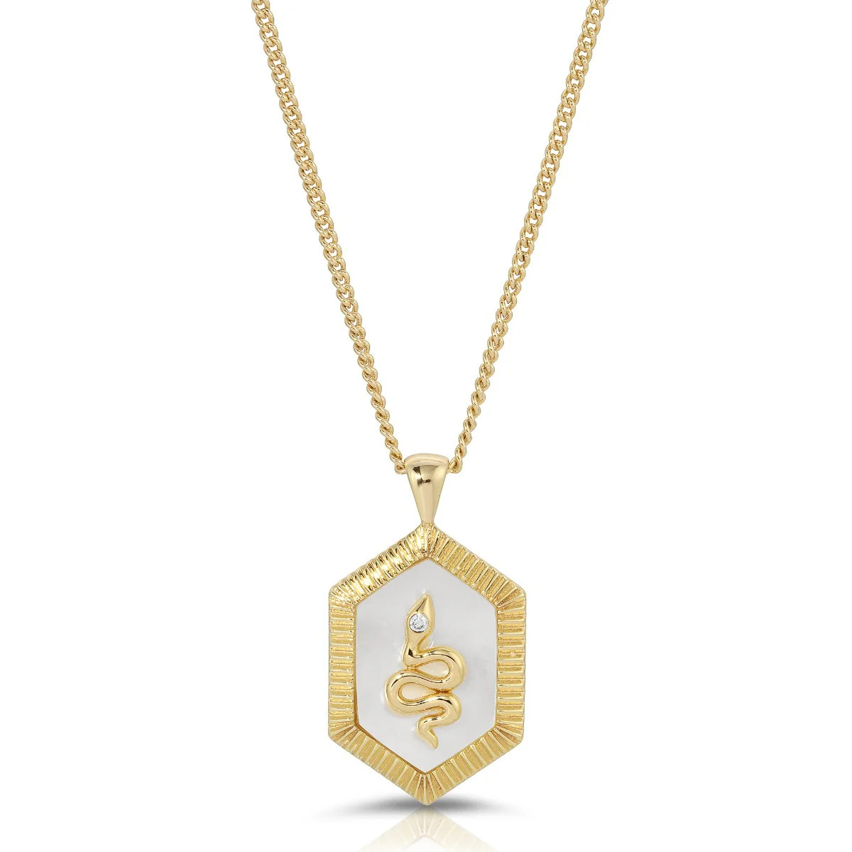 Guardian Necklace- Mother of Pearl | Elizabeth Stone Jewelry