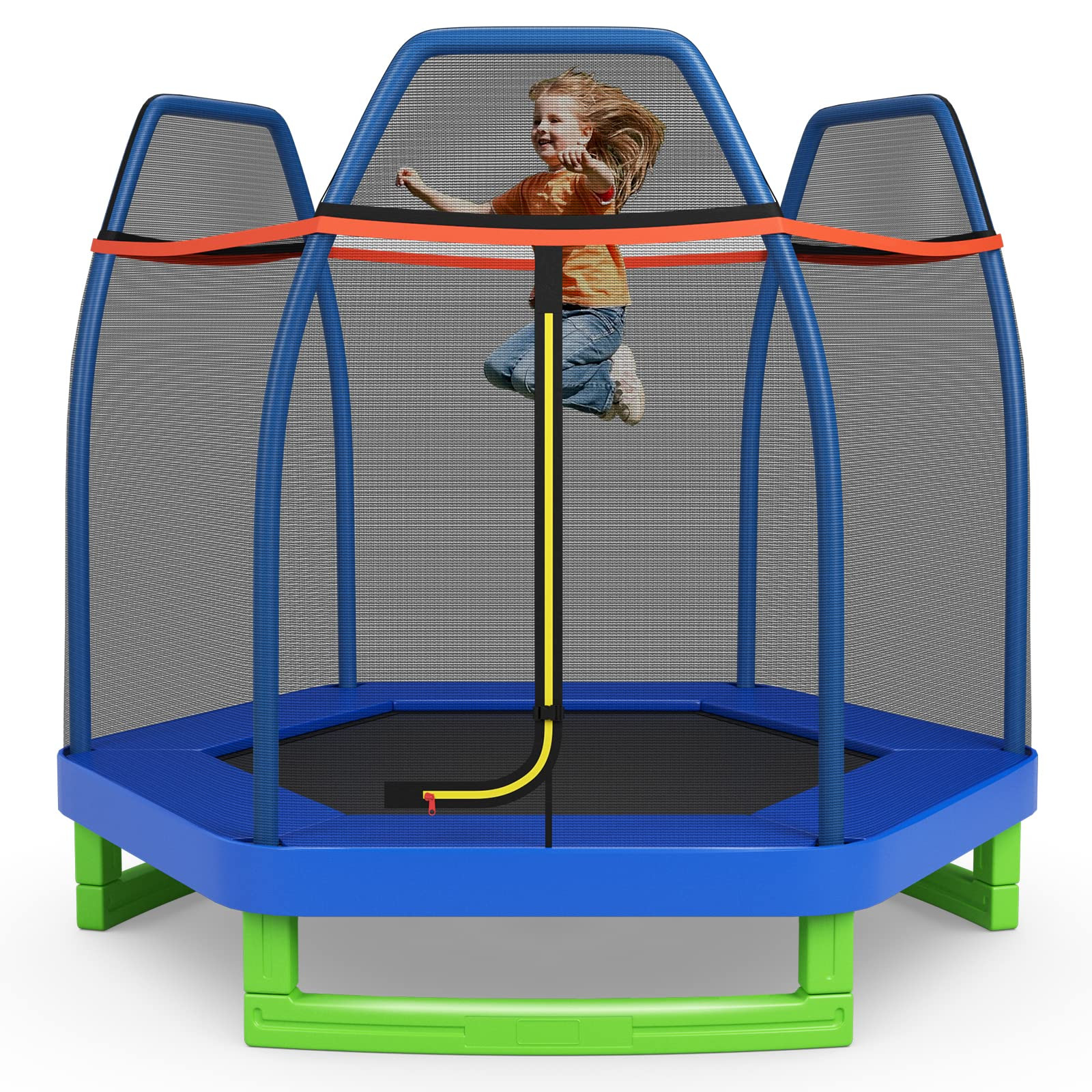 Giantex 7 Ft Trampoline for Kids, Heavy Duty Steel Frame Small Mini Toddler Trampoline, Great Gif... | Amazon (US)