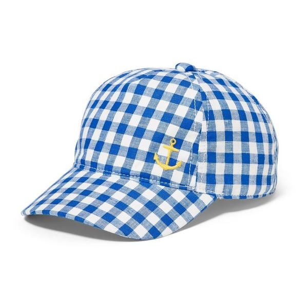 Anchor Icon Gingham Cap | Janie and Jack