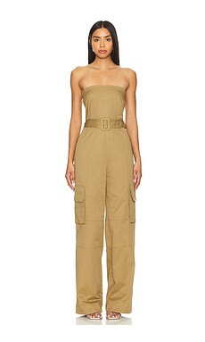 Lovers and Friends Sydney Jumpsuit in Khaki from Revolve.com | Revolve Clothing (Global)