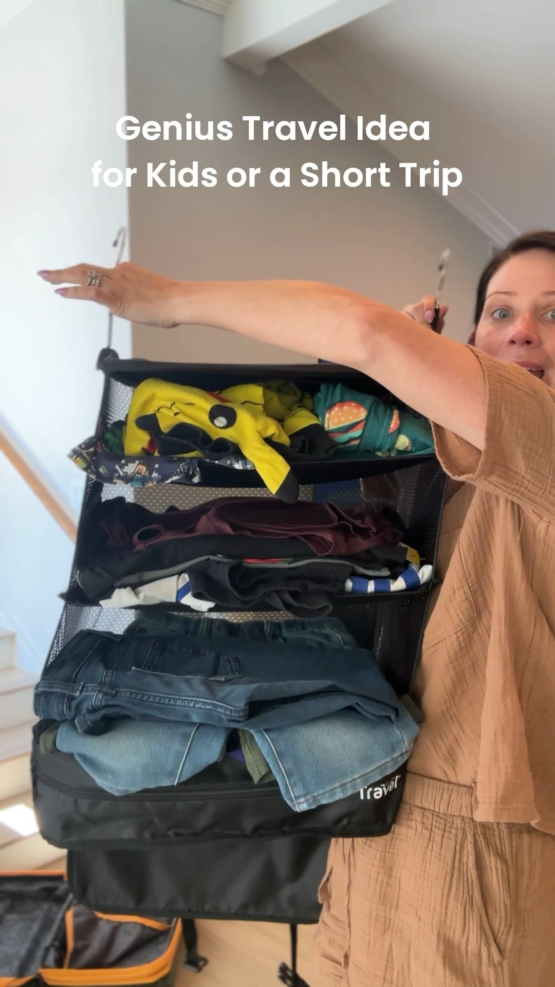 Compression hanging compartments for travel. I can fit so much into these for my kiddos. Then you just hang them up in the closets at your destination. These are an xl and they fit perfectly in a carry on bag (but take up most of it depending how much you fill it)  

#LTKTravel #LTKItBag #LTKKids