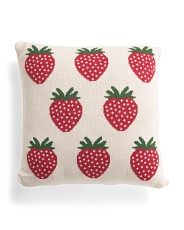 20x20 Knit Strawberries Pillow | TJ Maxx