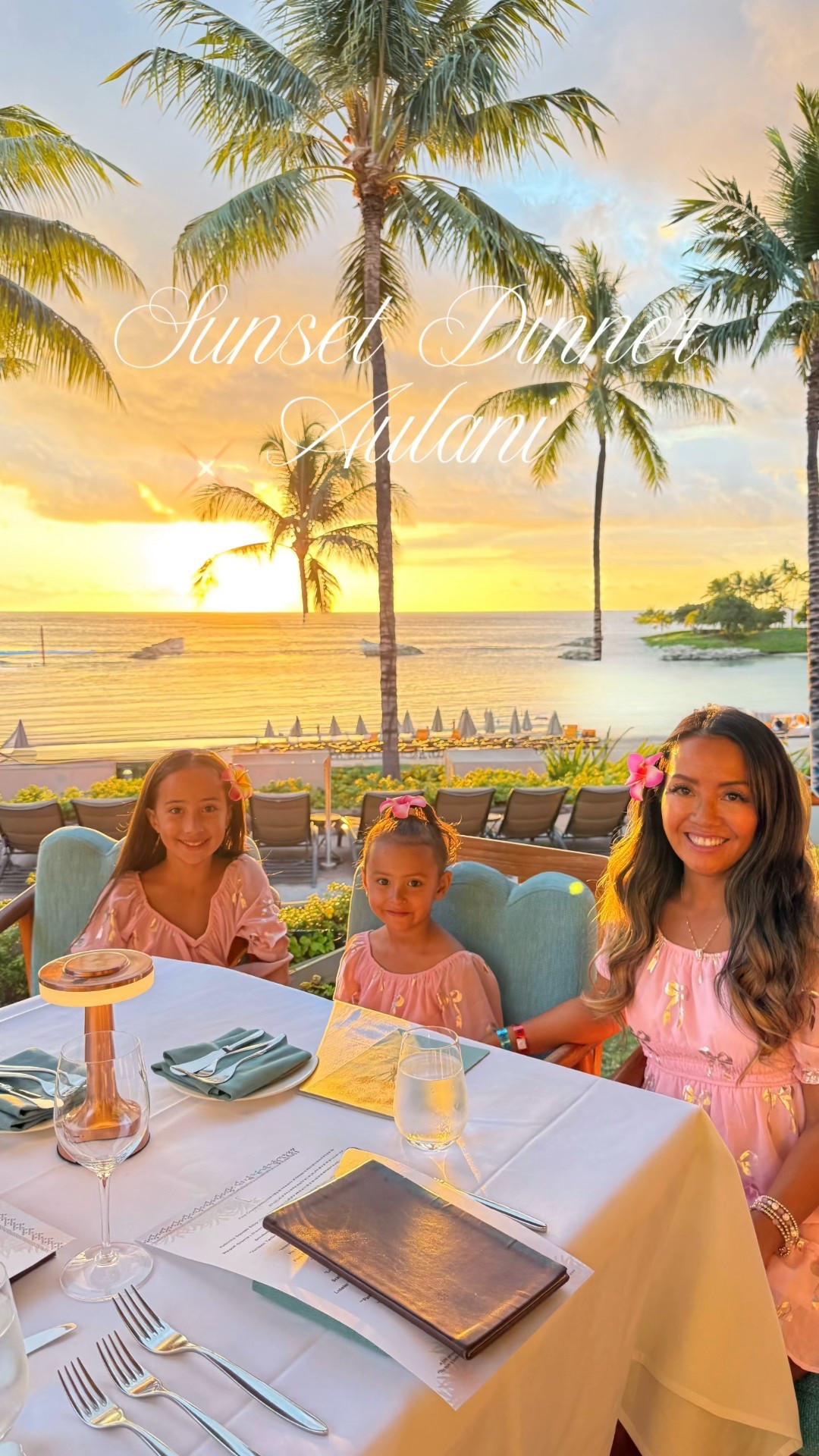 Sunset dinner at Ama Ama i. Aulani Disney 

#LTKTravel #LTKdayinmylife #LTKKids