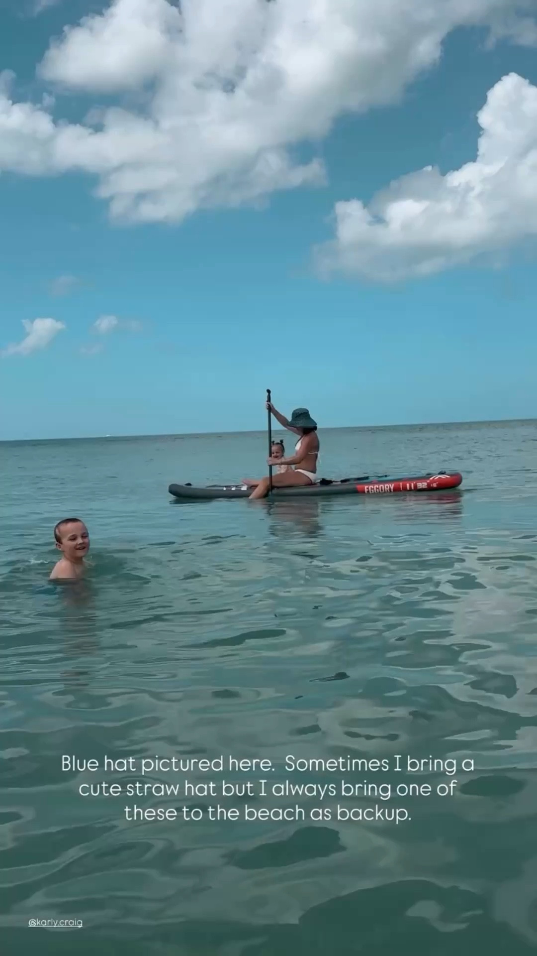 Blue hat pictured here.  Sometimes I bring a cute straw hat but I always bring one of these to the beach as backup. Blow up paddle board comes with paddle and the pump as well as a carrying backpack!!! 

#LTKmomlife #LTKdayinmylife #LTKfitnessgoals