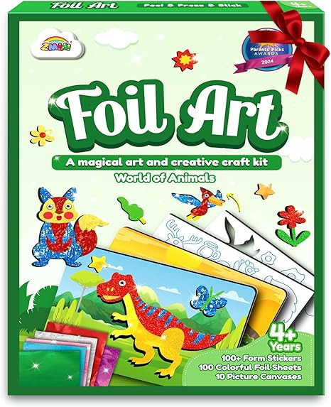 ZMLM Foil Art Kit for Kids - Arts Crafts Fun Mess Free Activity, Gifts for Ages 4 5 6 7 8 9 Girls... | Amazon (US)