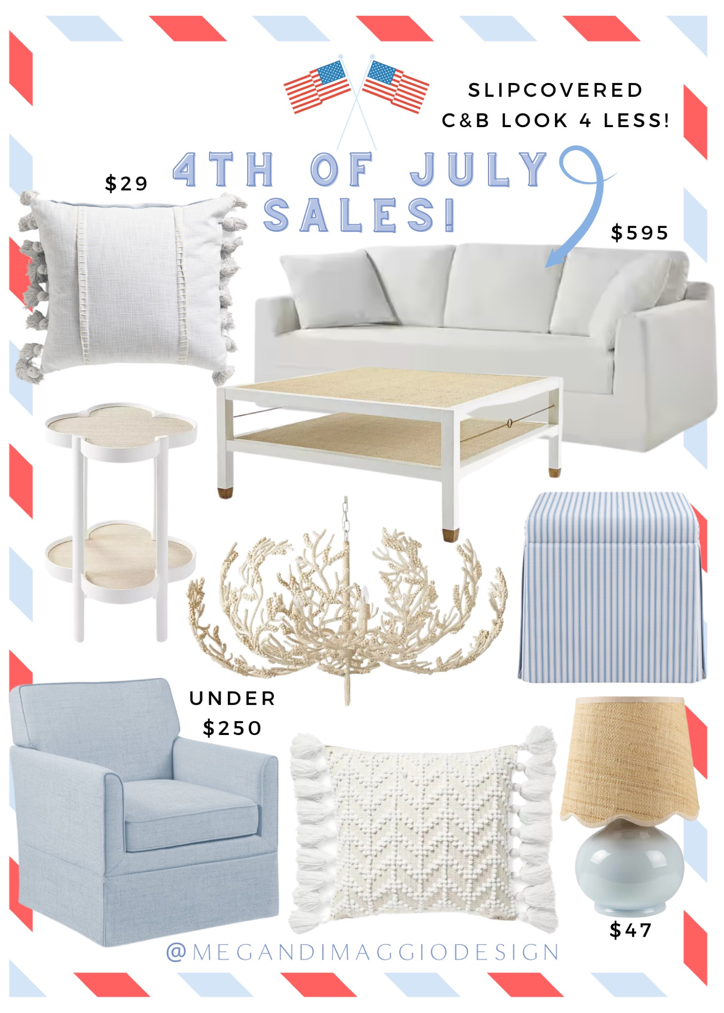 4th of July sales are officially live!! And I’ve rounded up my picks for the best deals on beautiful coastal home decor!! So many gorgeous designer pieces that are up to 50% OFF!! And several favorite looks for less on sale now too!! Don’t wait to shop tho, the best deals always sell out!! 😭🛒🏃🏼‍♀️💨

#LTKHome #LTKSummerSales #LTKFindsUnder50