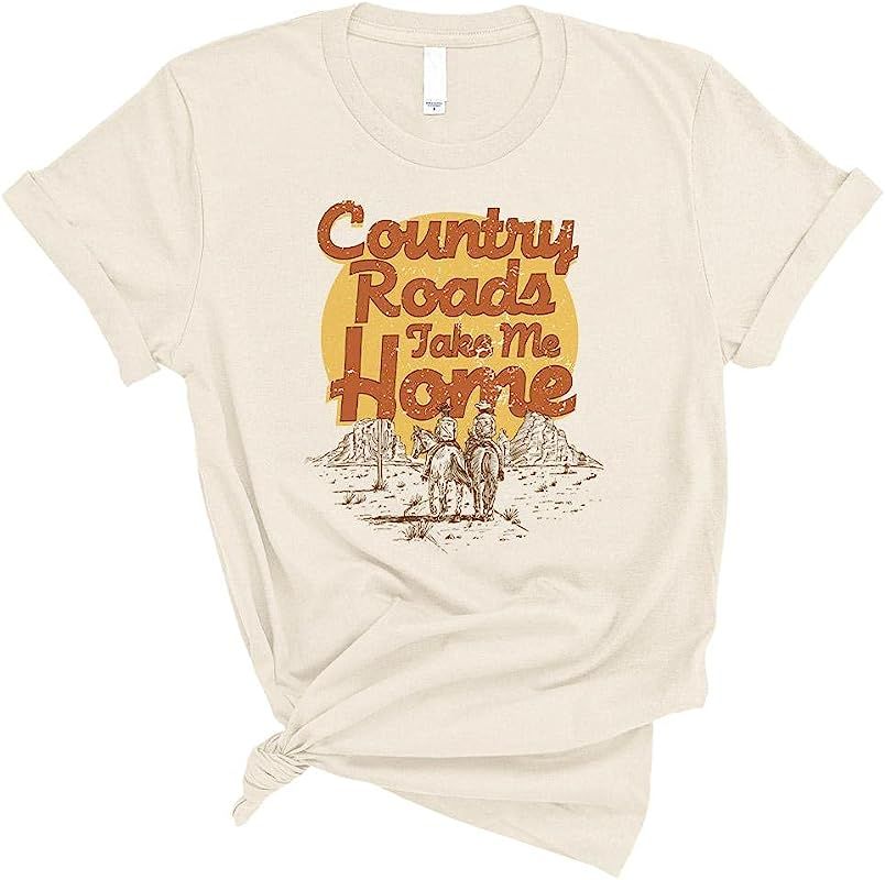 TeesAndTankYou Country Roads Take Me Home Shirt Unisex | Amazon (US)