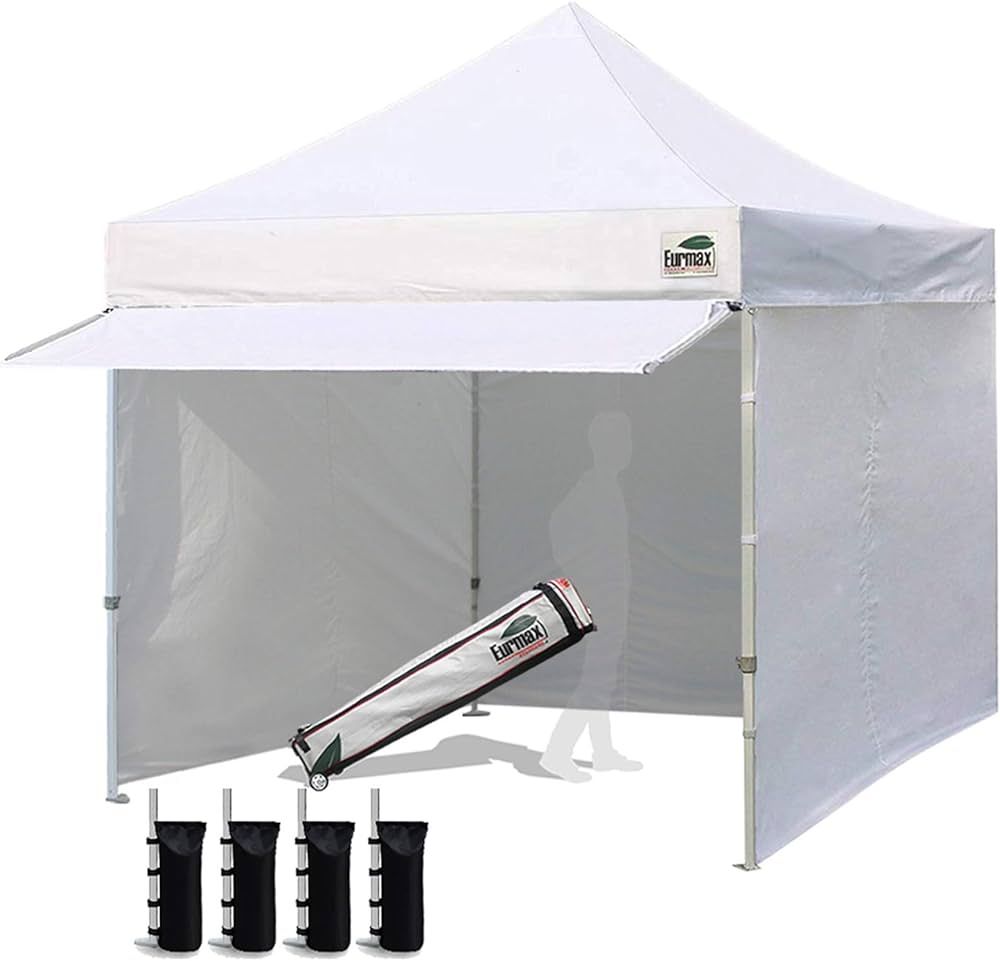 Eurmax USA 10 x 10 Pop up Canopy Commercial Tent Outdoor Party Canopies with 4 Removable Zippered... | Amazon (US)