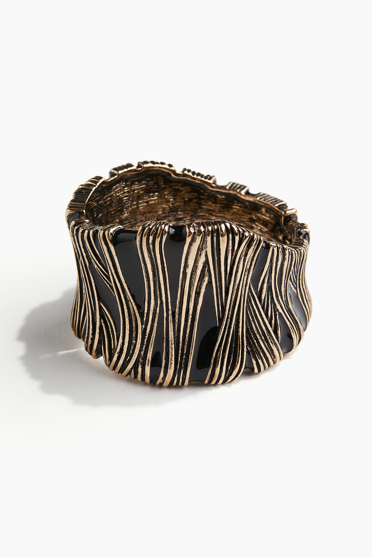Cuff Bracelet - Gold-colored/black - Ladies | H&M US | H&M (US + CA)