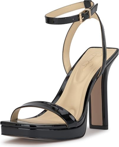 Jessica Simpson Women's Adonia Heeled Sandal, Black, 9.5 | Amazon (US)