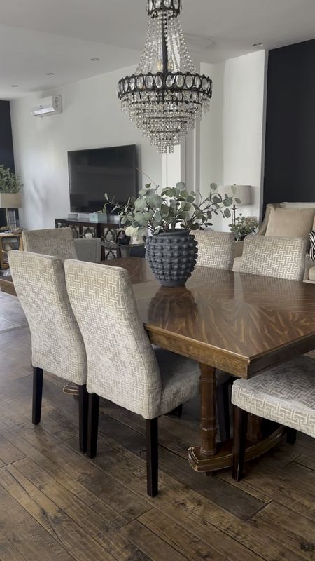 Dining room styling, minka vase, Anthropologie, parson chairs, faux stems

#LTKstyletip #LTKhome