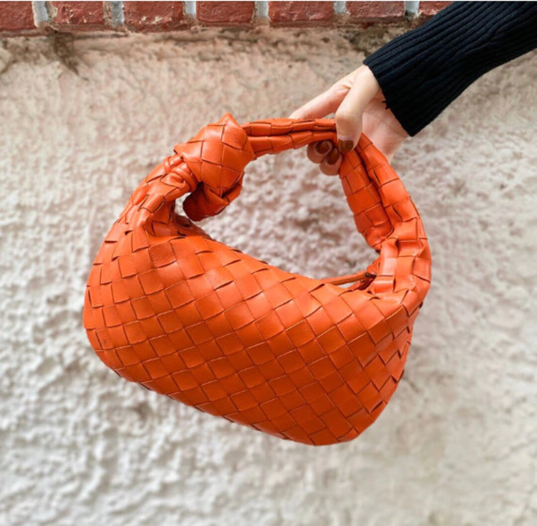 Genuine leather mini clutch shoulder bag/woven bag/evening bag/designer bag/fashion bag/wedding b... | Etsy (EU)