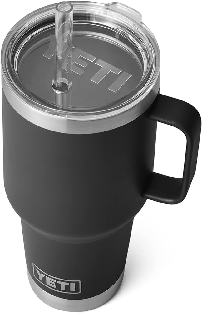YETI Rambler 35 oz Straw Mug, Vacuum Insulated, Stainless Steel, Black | Amazon (US)