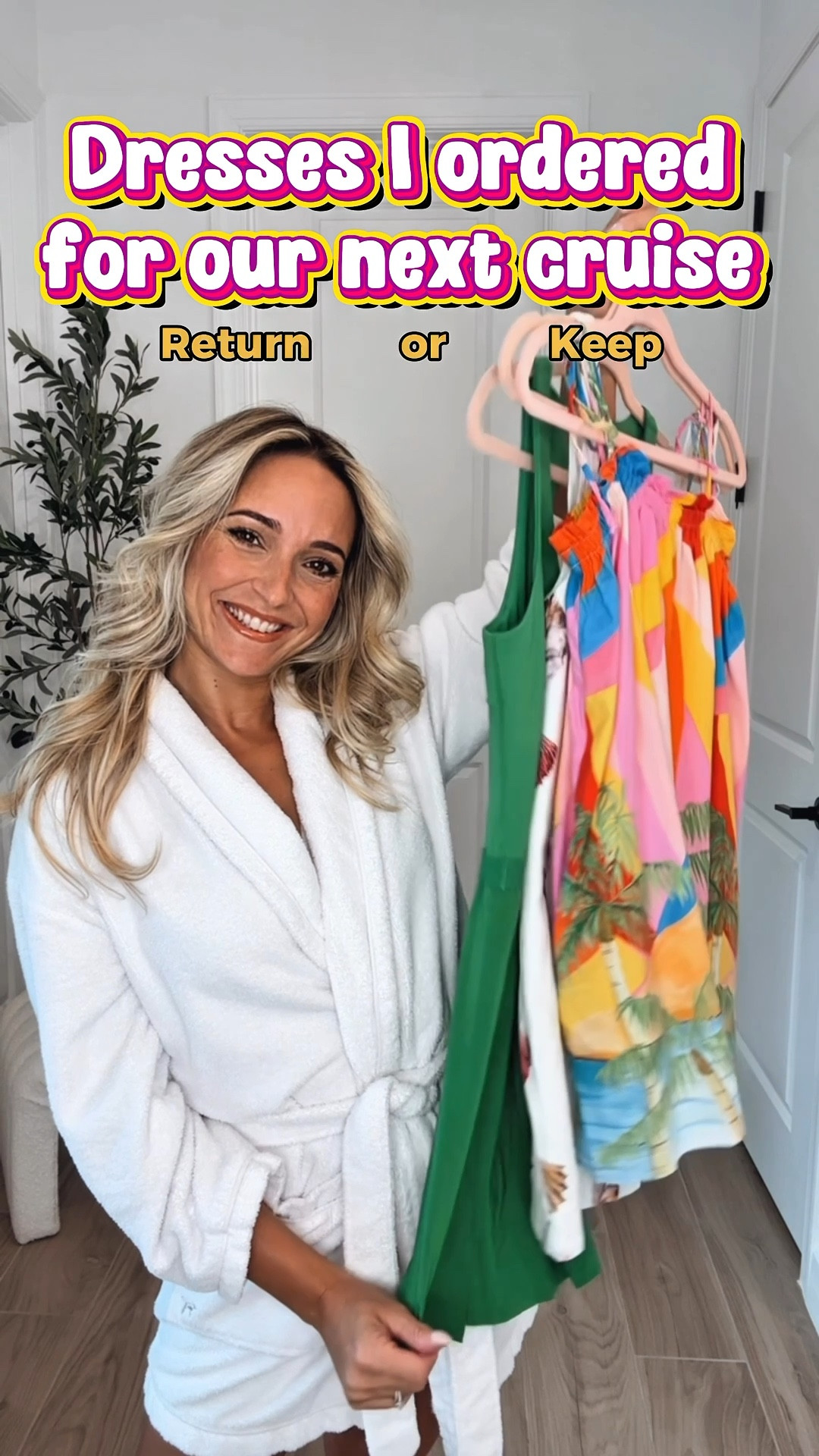 I’m torn on the last dress 😅 I absolutely love the print and color, it feels so perfect for a cruise or vacation, but the front might be just a little too short for me. What do you think… keep it or return it?

I’m 5’ 2” wearing a size:
XS on the shell linen mini dress
S on the active pleated dress
XS on the tropical mini dress (last one) 







Vacation dress / vacation outfits / cruise dress / tropical dress / cruise outfit / active dress / short dress / summer dress 

#LTKTravel #LTKStyleTip #LTKFindsUnder100