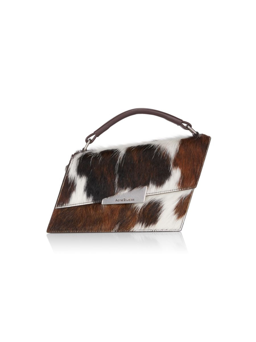 Distortion Cow-Print Calf Hair Top-Handle Bag | Saks Fifth Avenue