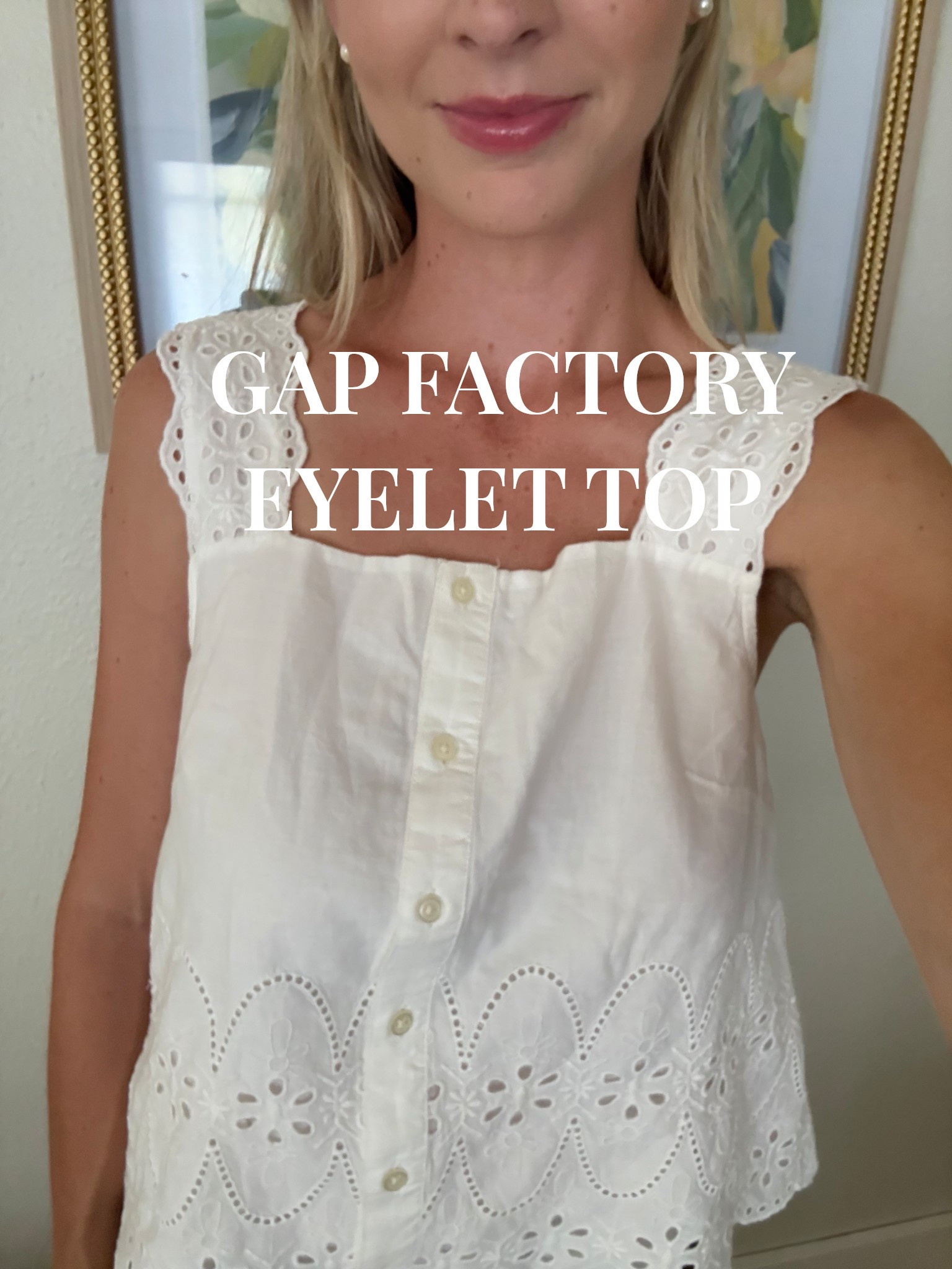 love this cute eyelet top I ordered from Gap Factory!