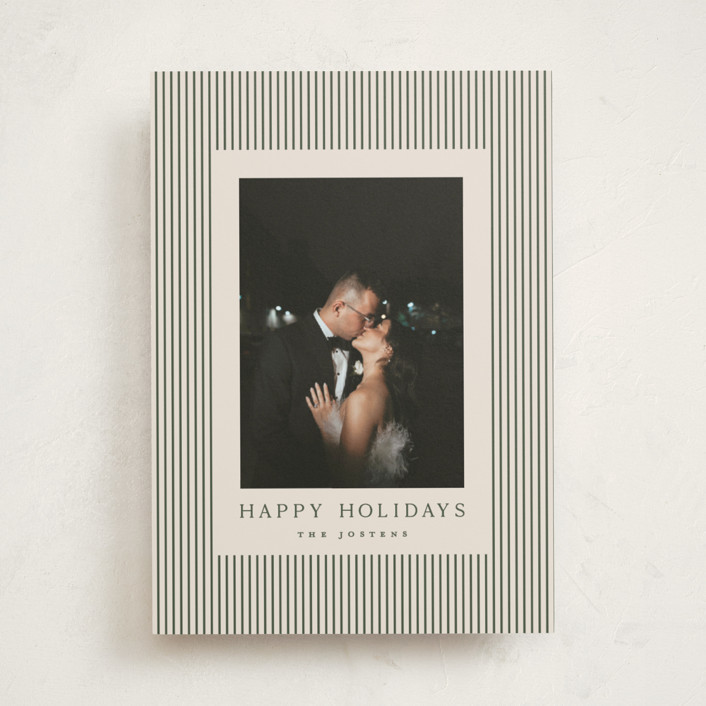 "The Prep" - Customizable Holiday Photo Cards in Green by Kristie Kern. | Minted