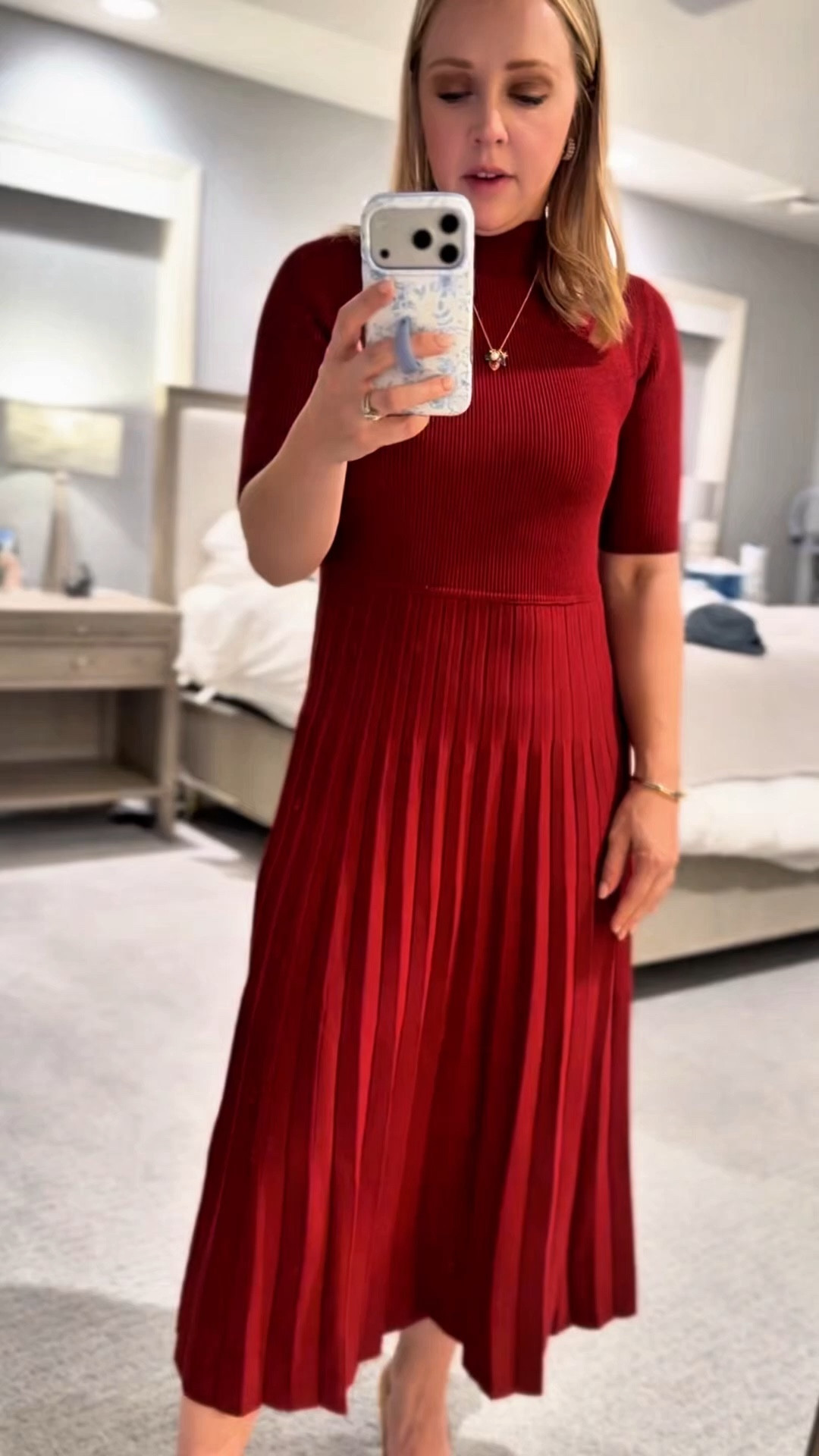 This pleated dress is so flattering and I love that it comes in petite sizes. Wearing my true size small petite. Wore this to a date night, but the red is perfect for a holiday party or a holiday church service. 50% off! 

Holiday party, petite, date night, dress, pleated dress, petite dress, Ann Taylor 

#LTKPetite #LTKSaleAlert #LTKHoliday