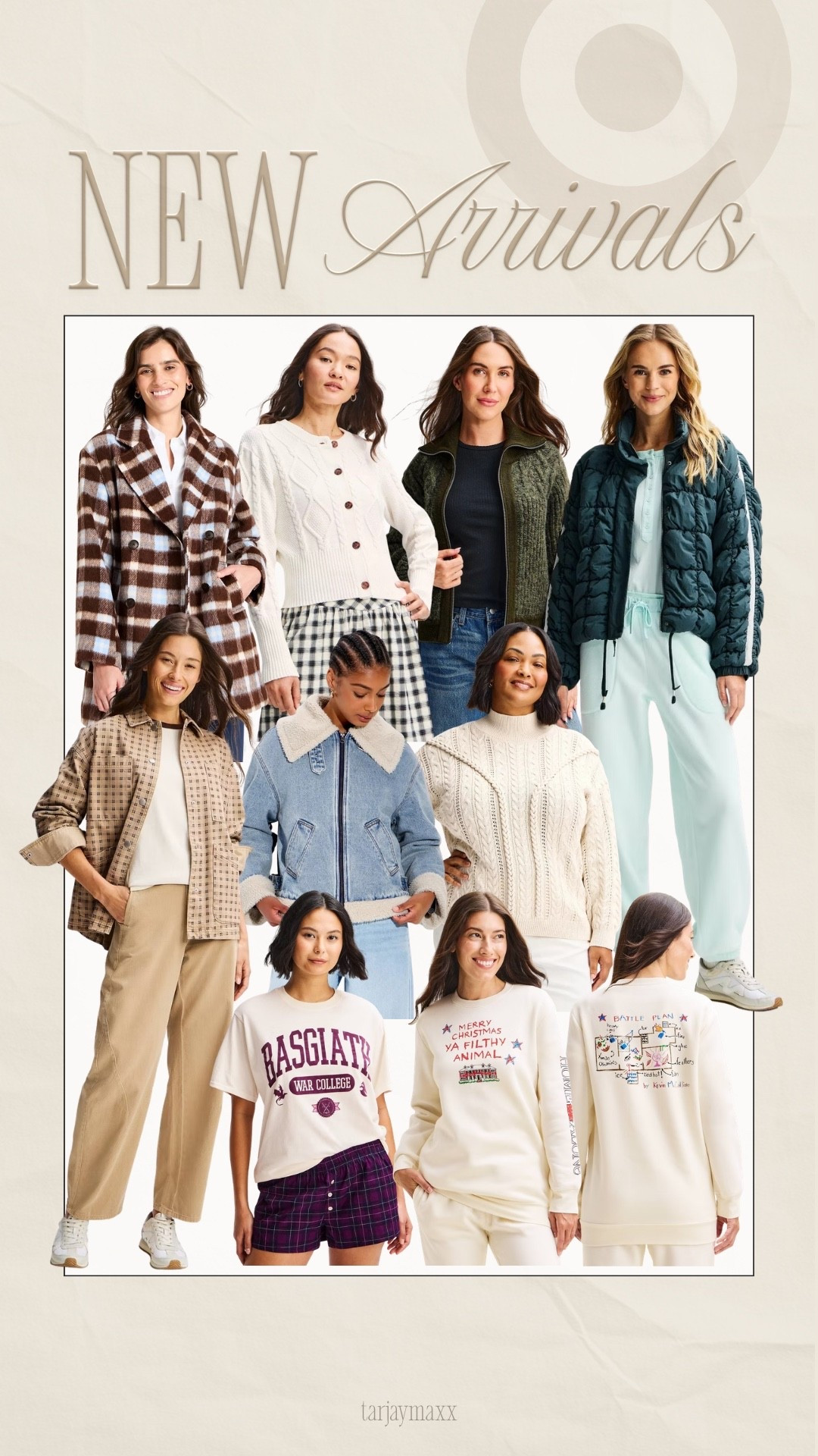 NEW at @Target this week and the fall fashion arrivals are SO good! From cozy cable knit sweaters and plaid jackets to quilted puffers, sherpa denim jackets, matching lounge sets, and cute holiday graphic sweatshirts, there are so many new finds for fall and winter! Whether you're updating your everyday wardrobe or getting a head start on holiday outfits, these Target new arrivals are worth checking out. Tap to browse all my favorite finds and save the pieces you love! fall outfits women over 50, fall wedding guest dresses, fall dresses, wedding guest dress summer, date night outfits, fall fashion hauls, halloween decorations, fall decor, fall shoes, country concert outfits