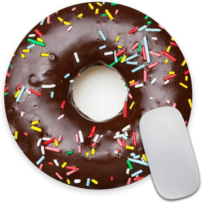 Smooffly Chocolate Donut Round Mouse Pad, Doughnut Circular Mouse Pads for Computers | Amazon (US)